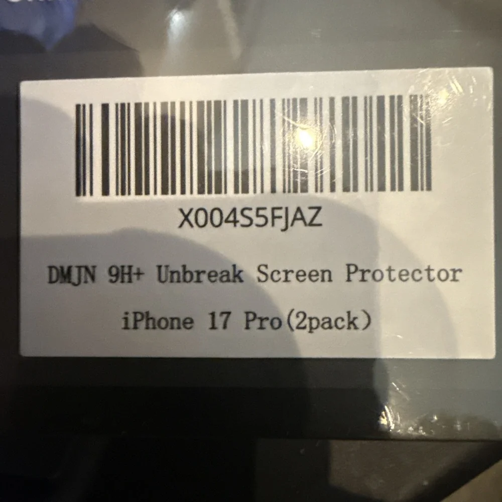DMJN 9H Tempered Glass Screen Protector for iPhone‎ 17 Pro Scratch Resistant